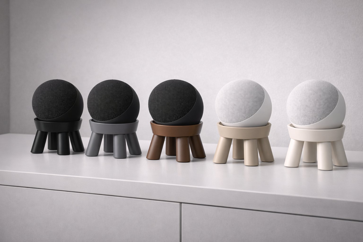 Echo Stand One Farbvarianten auf hellem Sideboard